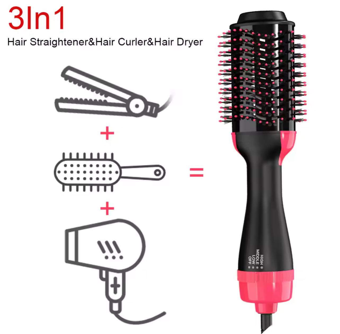 Brosse coiffante 3-en-1 | Sèche, Lisse & Donne du Volume – LissAura™