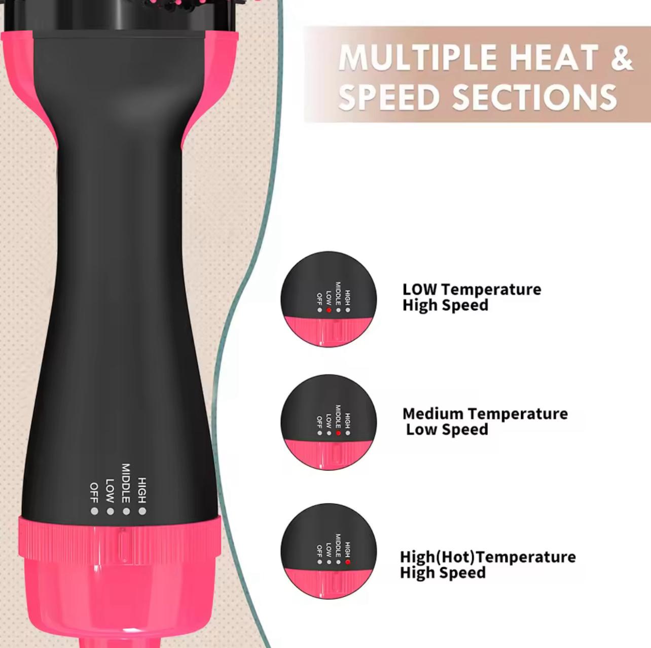 Brosse coiffante 3-en-1 | Sèche, Lisse & Donne du Volume – LissAura™